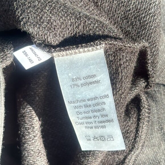 ATM Anthony Thomas Malillo Sweatshirt Dress Maxi Gray Size Small Long Sleeve - Picture 10 of 11